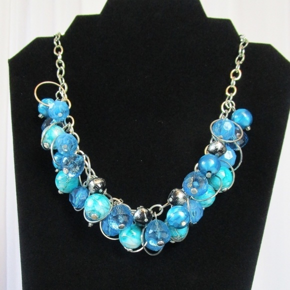 NY & Company Necklace -Turquoise and Teal - Picture 1 of 3